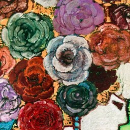 Soldexample Piecehand Painted Table Bohemian Girl Vintage Accent - thumbnail 2