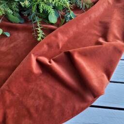 Brick Orange Velvet Tree Skirt, Christmas Monochrome Skirt - thumbnail 3