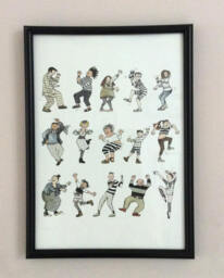 A4 Print .wey Hey, Having A Dance . Party Time 15 People Dancing & Doing Their Thing.a4 Print From Collage Original - thumbnail 1