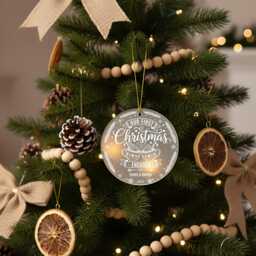 First Christmas Engaged Ornament, Personalised Couple Names Bauble, Engagement Gift 2025 - thumbnail 4