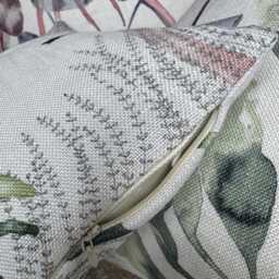 Handmade Harlequin Pillow Cover Abstract Botanical Watercolor Lumbar Cushion - thumbnail 4