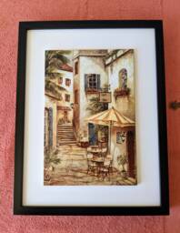 "Capri Italy Ceramic Wall Art Tile, 8"" By 12"
