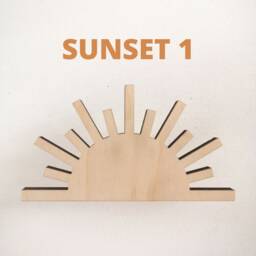 Wooden Boho Sun Wall Hook - Celestial Nursery Decor, Kids Room Coat Hook, Baby Shower Gift Sunset 1 Or 2 - thumbnail 3