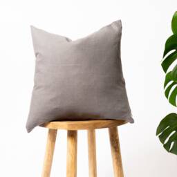 Graphite Grey Linen Cushion Cover, Cushion, 100% Covers, Zipper Throw Pillow Covers 45cm X - 18 - thumbnail 2