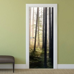 Forest Wall Decal, Door Sticker, Mural, Wallpaper, Nature Home Design Trees Fridge Decor - thumbnail 2