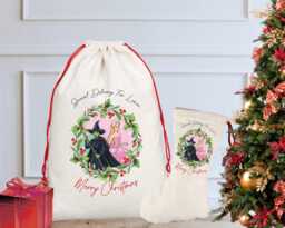 Personalised Wicked Elphaba & Glinda Christmas Sack/stocking