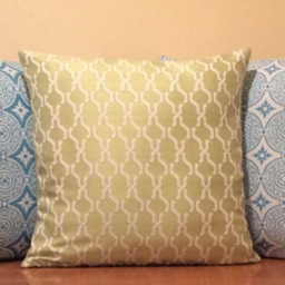 White & Turquoise Blue Pillow, Throw Pillow Cover, Decorative Cushion Pillowcase, Cotton Blend, Indoor Outdoor - thumbnail 4