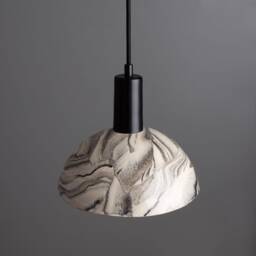 Kauri Marbled Ceramic Dome Pendant Light 7.75'' Ip20 - thumbnail 3