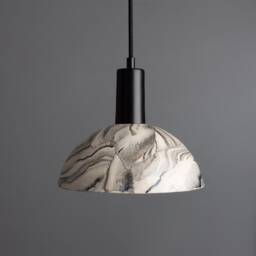 Kauri Marbled Ceramic Dome Pendant Light 7.75'' Ip20 - thumbnail 1