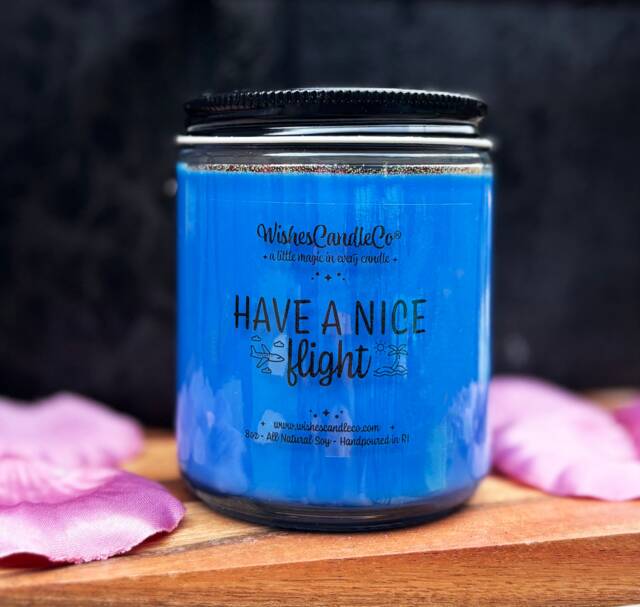 Have A Nice Flight 8Oz Candle With Free Pin Inside - image 1