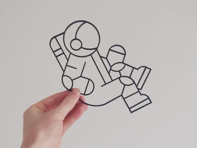 Space Astronaut - Wall Art Hanging Decoration Home Decor Black Printinghive - image 1