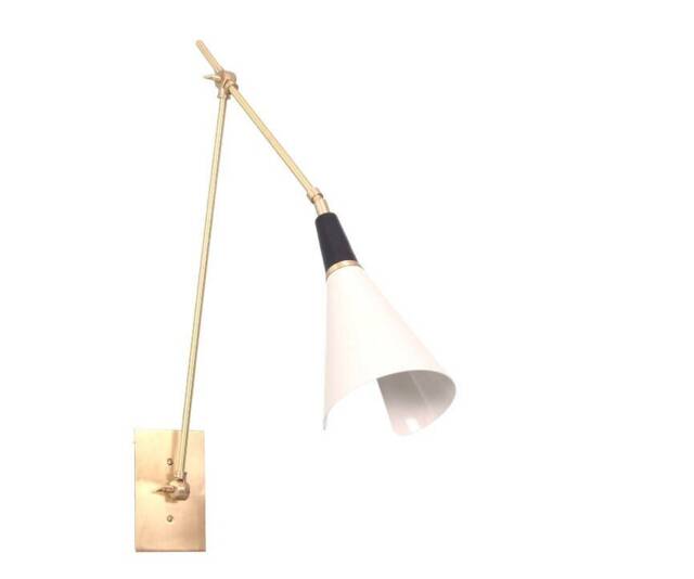 Adjustable Brass Wall Lamp Handmade Vintage Sciccoso Ii , Handcrafted Light Magari Kitchen Bedside Bathroom Reading - image 1