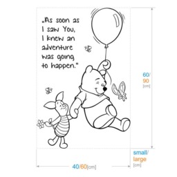 Winnie The Pooh Friendship Wall Sticker Quote Kids Boys Girl Bedroom Baby Nursery Decoration - thumbnail 2
