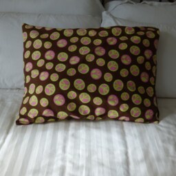 Brown Peace Signs Print Flannel Pillow Case - Standard Size - Free Us Shipping - thumbnail 2
