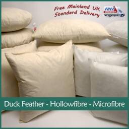 Range Of Square Cushion Inner Insert Pads Scatters Fillers Hollowfibre Microfibre Duck Feather - thumbnail 1