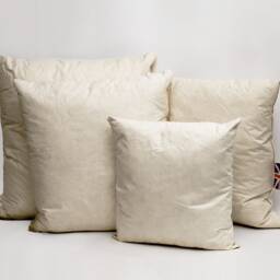 Range Of Square Cushion Inner Insert Pads Scatters Fillers Hollowfibre Microfibre Duck Feather - thumbnail 3