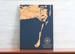 Chatham, Massachusetts Map - Engraved Wood Coastal Chart Wall Art Sign, Beach Home Decor Nautical Print, Unique Personalized Family Gift - thumbnail 1