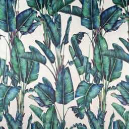 Leaves Velvet Drum Lampshade, Botanical Ceiling Light Shade - thumbnail 2