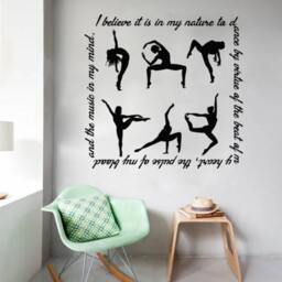 Quote Wall Decals I Believe It Is in My Nature Dance Decal Vinyl Sticker Studio Nursery Kids Girls Room Art Home Decor Ms65