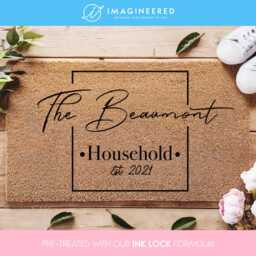 Personalized Family Household Doormat - Housewarming Gift Name Custom Welcome Mat - thumbnail 1