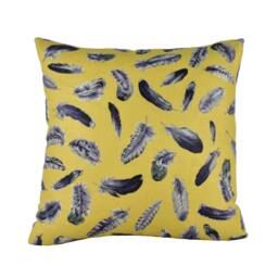 Boeme - Plumes Mustard Cushion Cover Pillow Throw Designer Home Decor - thumbnail 2