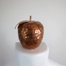 Unique Hammered Copper Apple Sculpture Made To Order - thumbnail 3