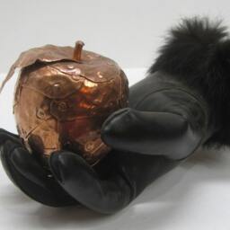Unique Hammered Copper Apple Sculpture Made To Order - thumbnail 4