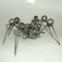 Ant Figurine, Recycled Metal Sculpture Garden Stake - thumbnail 2