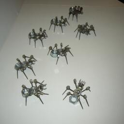 Ant Figurine, Recycled Metal Sculpture Garden Stake - thumbnail 4