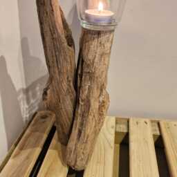 Driftwood Candle Holder - thumbnail 2