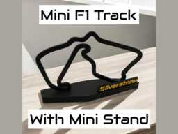 F1 Silverstone Mini 3D Track Outline With Free Custom Stand - 15x15x4.5cm Ideal Mini Gift For Fans - thumbnail 1