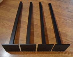 Aluminum Diy Straight Metal Table Legs Set Of 4 , Black 1 - thumbnail 1