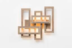 Led Wall Art - Geometric Wooden Light Handmade Oak Lighting Decor Minimalist Wandbeleuchtung Modern Sculpture For Home