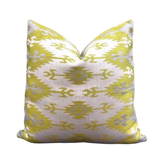 Luxury Designer Osborne & Little Palas Fabric Lime Grey Cushion Pillow Cover - image 1