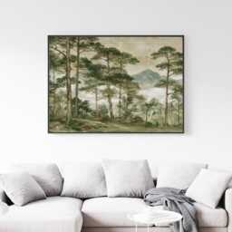Pine Forest Poster, Woodland Path Print, Nature Wall Art, Paper - thumbnail 2