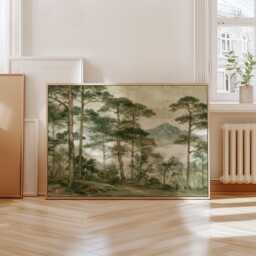 Pine Forest Poster, Woodland Path Print, Nature Wall Art, Paper - thumbnail 3