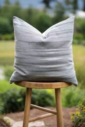 Pebble -- Gray Indoor/Outdoor Pillow Cover Outdoor Sunbrella Lumbar Pillow - Grey - thumbnail 1