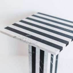Coffee Table Marble White Carrara & Black Marquinia - in And - thumbnail 4