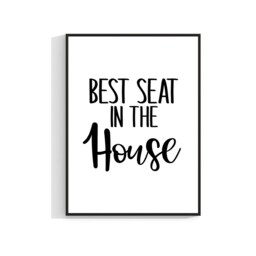 Bathroom Print Unframed Poster, Funny Home D??cor Gift Typography Prints Minimalist Fun - thumbnail 2