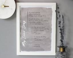 Custom Poem Print, Favourite Wall Art in Gold - Rose Copper Foil, Foiled Personalised Or Song Lyrics Book Lover Gift - thumbnail 1