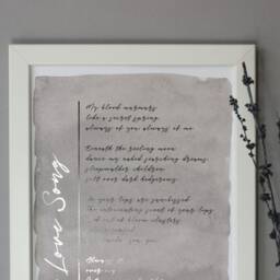 Custom Poem Print, Favourite Wall Art in Gold - Rose Copper Foil, Foiled Personalised Or Song Lyrics Book Lover Gift - thumbnail 3