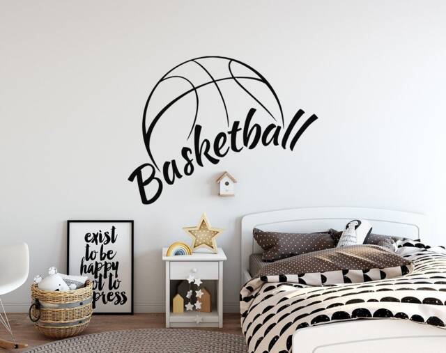 Basketball Wall Decals Basket Decal Sport Vinyl Stickers Home Boy Room Decor Bedroom Ball Chu595 - image 1