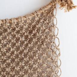 Macrame Jute Fringe Wall Hanging - Boho Style Decor - thumbnail 3