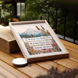 Nature Walk Quote Print Retro Hiking Art, Inspirational Typography - thumbnail 2