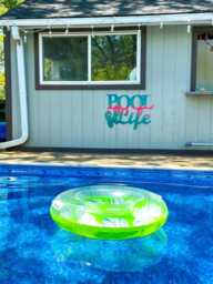 Pool Life Metal Wall Art Flip Flops Or Hibiscus, Outdoor Decor - thumbnail 1