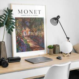 Claude Monet Exhibition Poster, Garden Path At Giverny, Art Print, Floral Wall Garden, Scenery, Nature, Gift Idea, A1/A2/A3/A4 - thumbnail 3