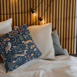 Outdoor Pillows - Weatherproof Garden Cushions Enchanted Forest Pattern Magical Woodland Animals Print Countryside House Style - thumbnail 3