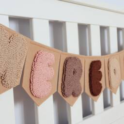 Felt Name Garland, Personalized Embroidered Bunting, Baby Shower Gift, Custom Garland Wall Hanging, Nursery Decor - thumbnail 3