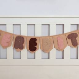 Felt Name Garland, Personalized Embroidered Bunting, Baby Shower Gift, Custom Garland Wall Hanging, Nursery Decor - thumbnail 2
