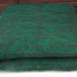 "Handmade Yak Wool Blanket Green Oversized Meditation Wrap - 57""x114" - thumbnail 3
